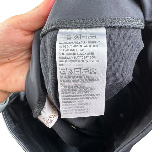 Belle Kim Gravel QVC Gray Faux Leather Front Ponte Knit Pull On Skinny Pants - Picture 8 of 9